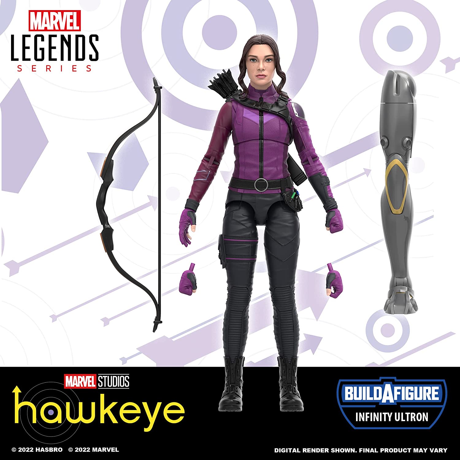 Marvel Legends Series: MCU Disney Plus Kate Bishop 6" Action Figure Toys & Games Hasbro
