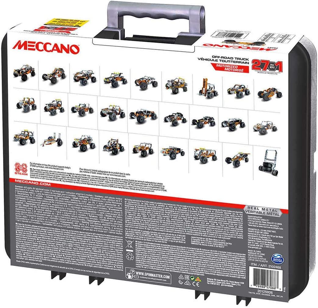Meccano Motorized Off-Road Truck - 27-in-1 Building Kit Toys & Games Mattel