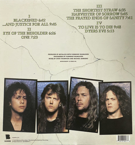 Metallica - ...And Justice For All (Remastered) [Audio Vinyl] Audio CD/Vinyl Blackened Recordings   