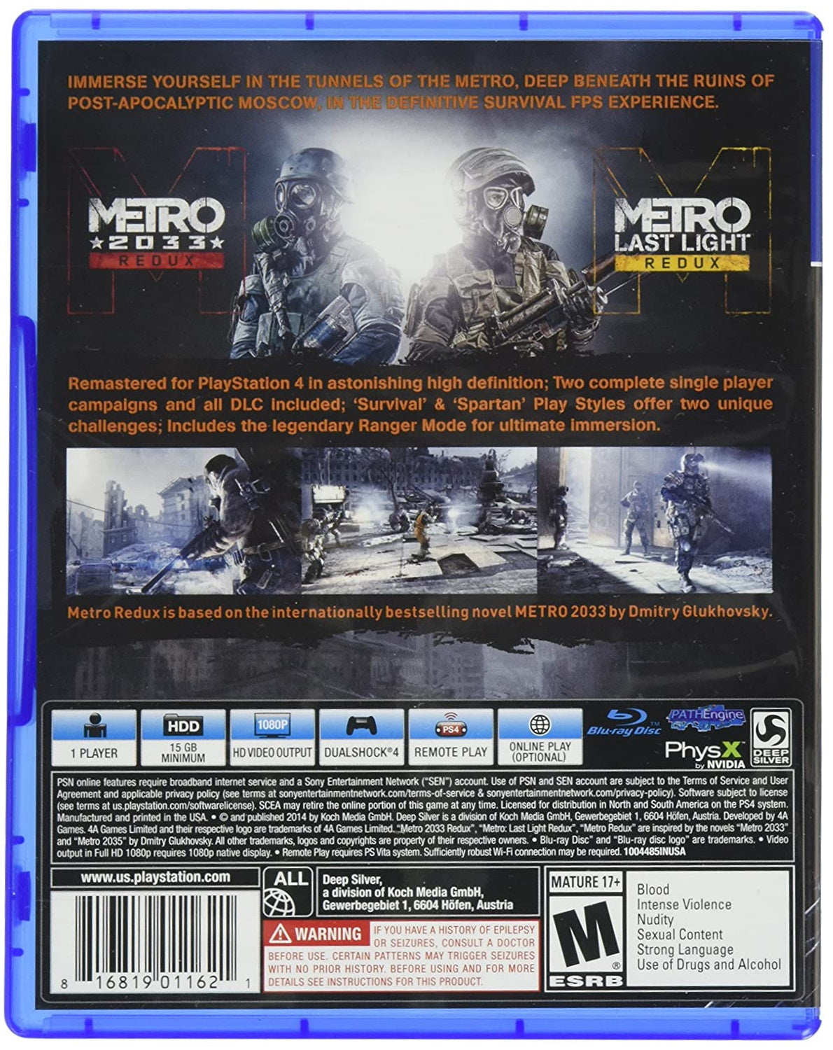 Metro Redux [PlayStation 4] PlayStation 4 Video Game Deep Silver   