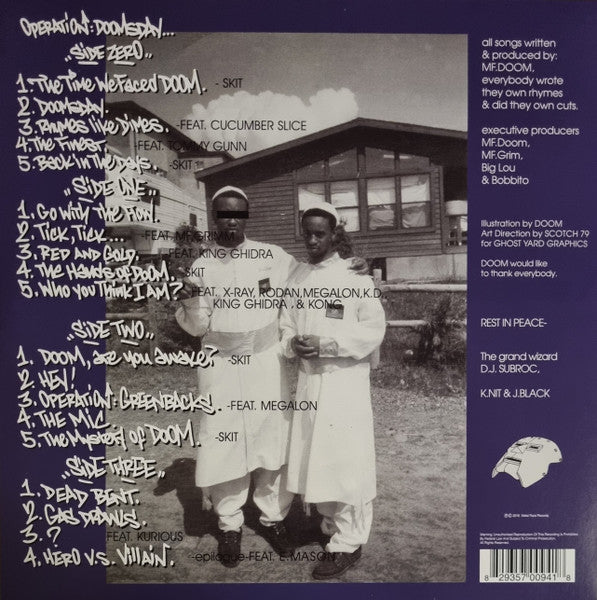 MF Doom - Operation: Doomsday [Audio Vinyl] Audio CD/Vinyl Metal Face Records   