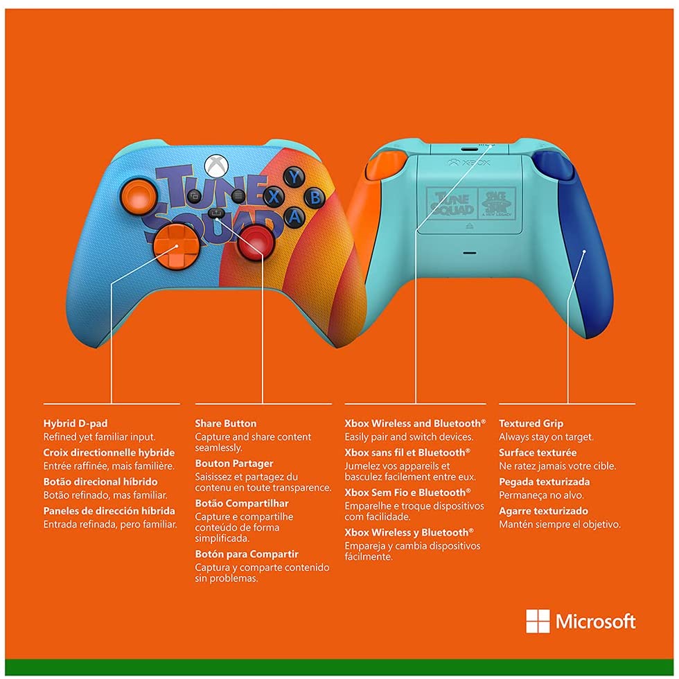 Xbox Wireless Controller - Space Jam: A New Legacy Tune Squad Exclusive [Xbox Series X/S + Xbox One Accessory] Xbox One Accessories Microsoft   