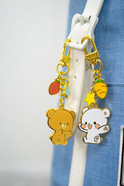 Milk Mocha Bear: Mocha Enamel Keychain House & Home Milk Mocha Bear