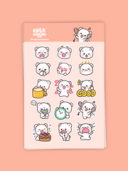 Milk Mocha Bear: Milk's Dailies Sticker Pack House & Home Milk Mocha Bear