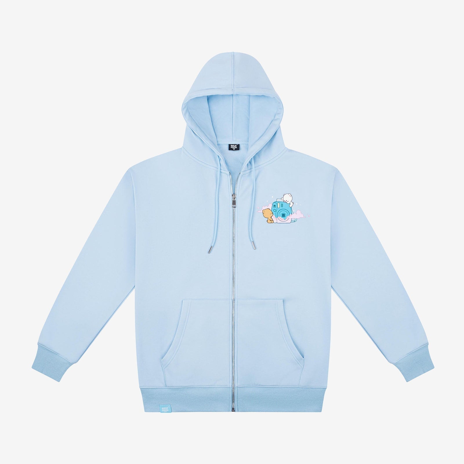 Milk Mocha Bear: Blue Clouds Snapshot Hoodie Hoodies Milk Mocha Bear XS