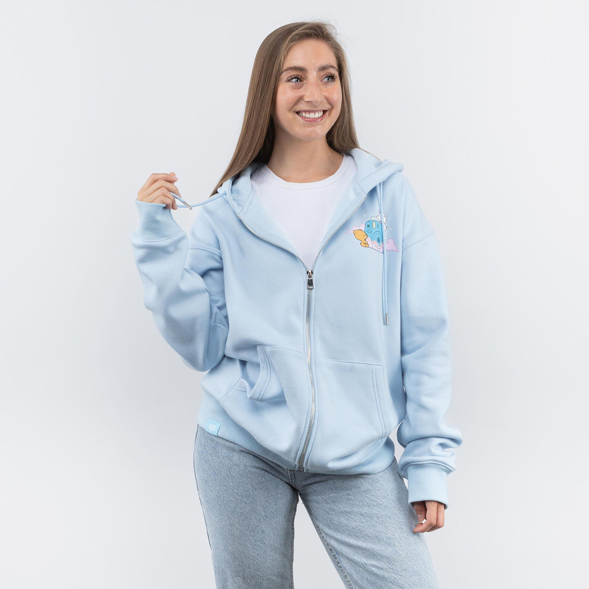 Milk Mocha Bear: Blue Clouds Snapshot Hoodie Hoodies Milk Mocha Bear