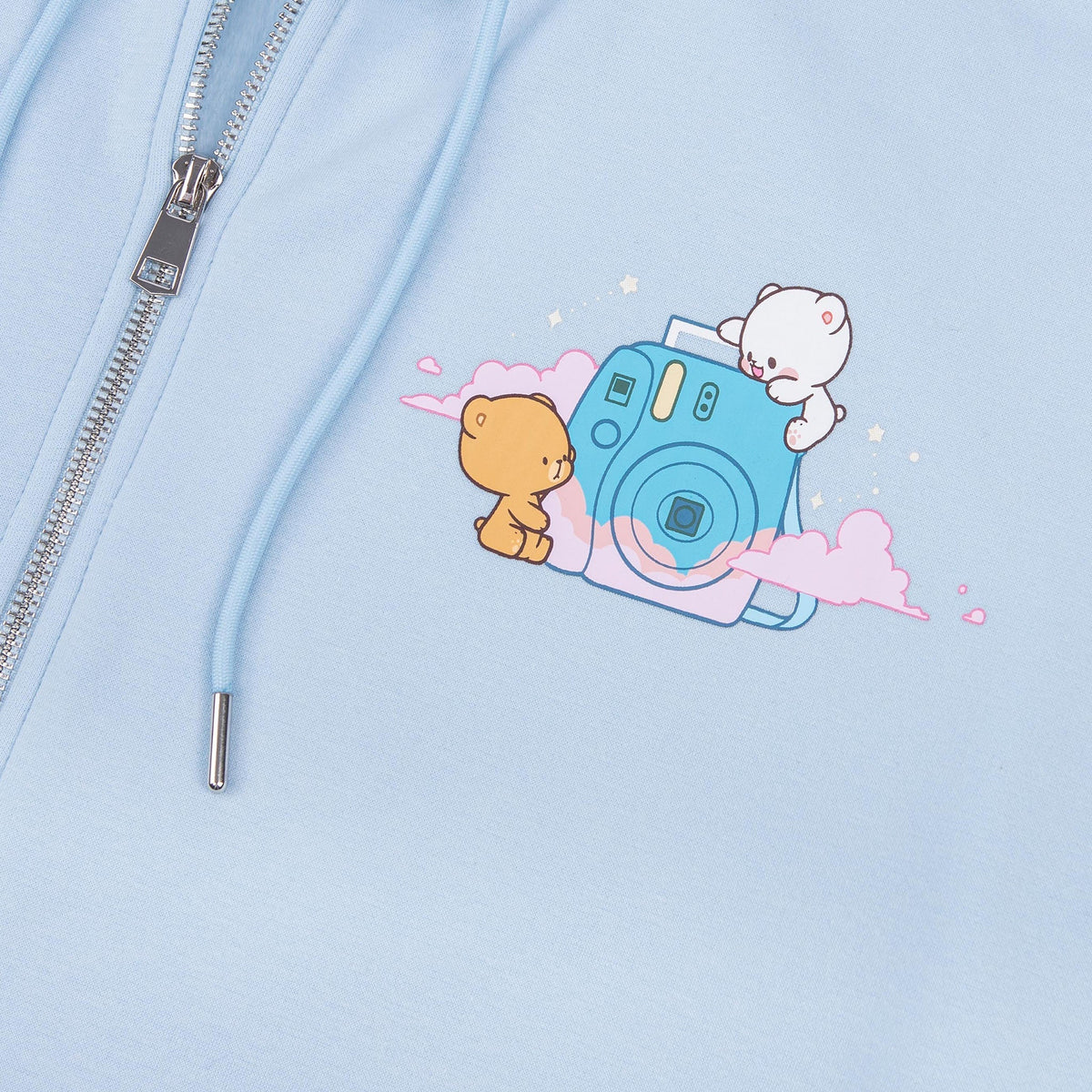 Milk Mocha Bear: Blue Clouds Snapshot Hoodie Hoodies Milk Mocha Bear