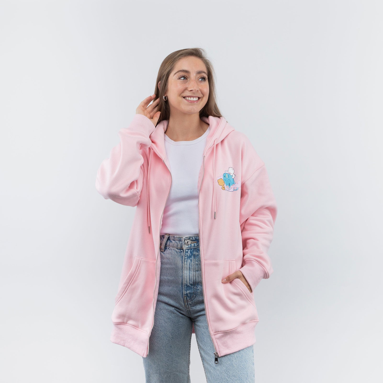 Milk Mocha Bear: Pink Clouds Snapshot Hoodie Hoodies Milk Mocha Bear