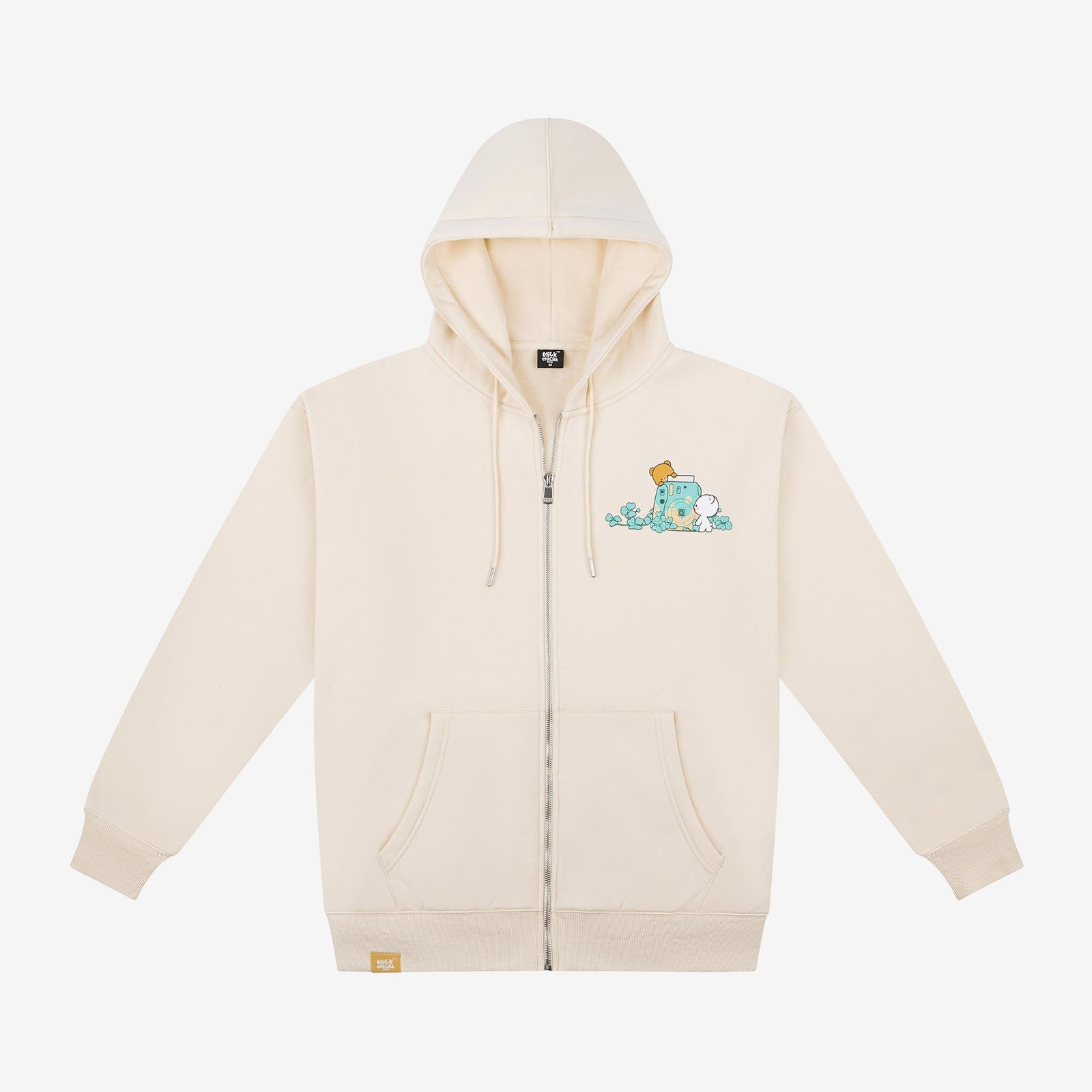 Milk Mocha Bear: Beige Clover Snapshot Hoodie Hoodies Milk Mocha Bear XS