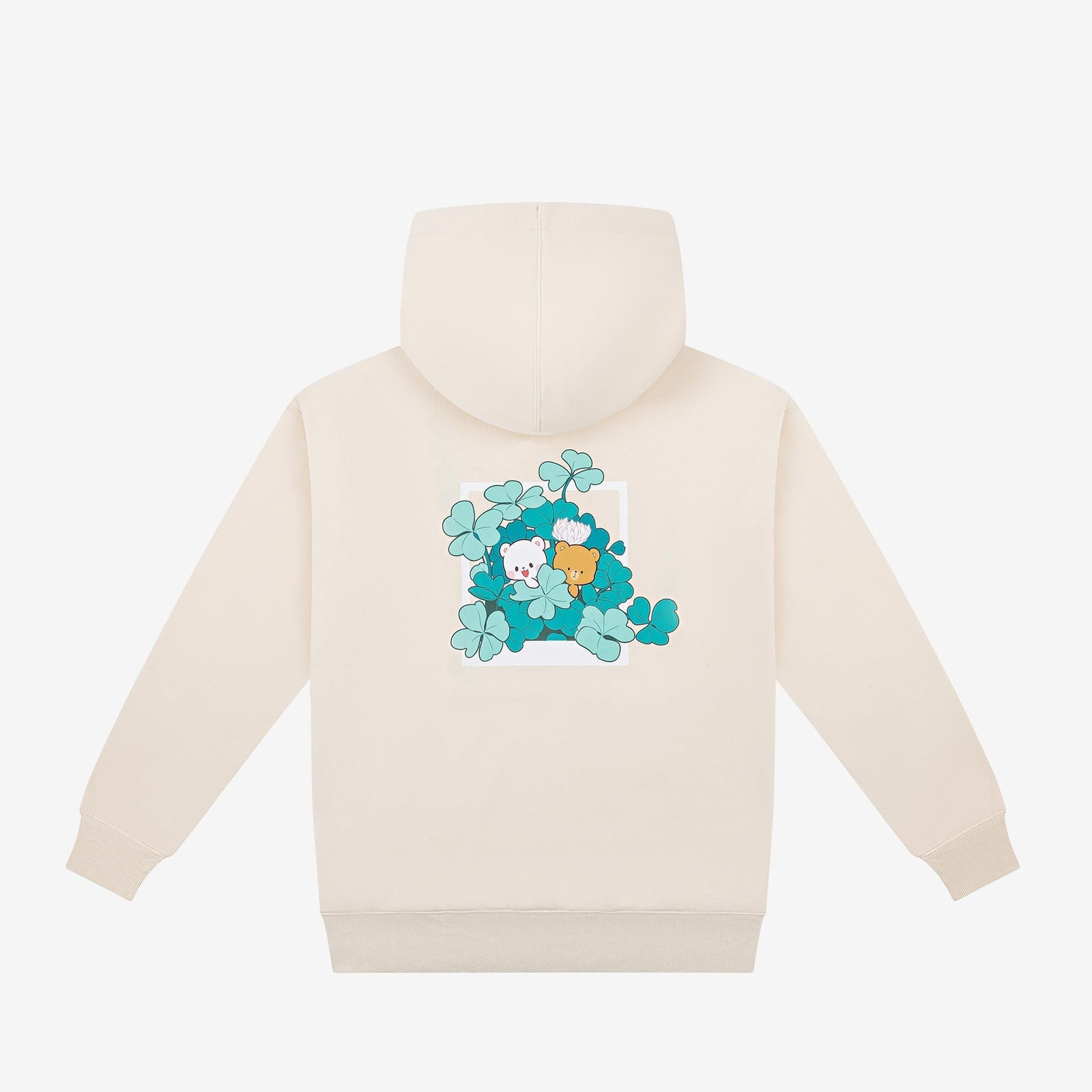 Milk Mocha Bear: Beige Clover Snapshot Hoodie Hoodies Milk Mocha Bear