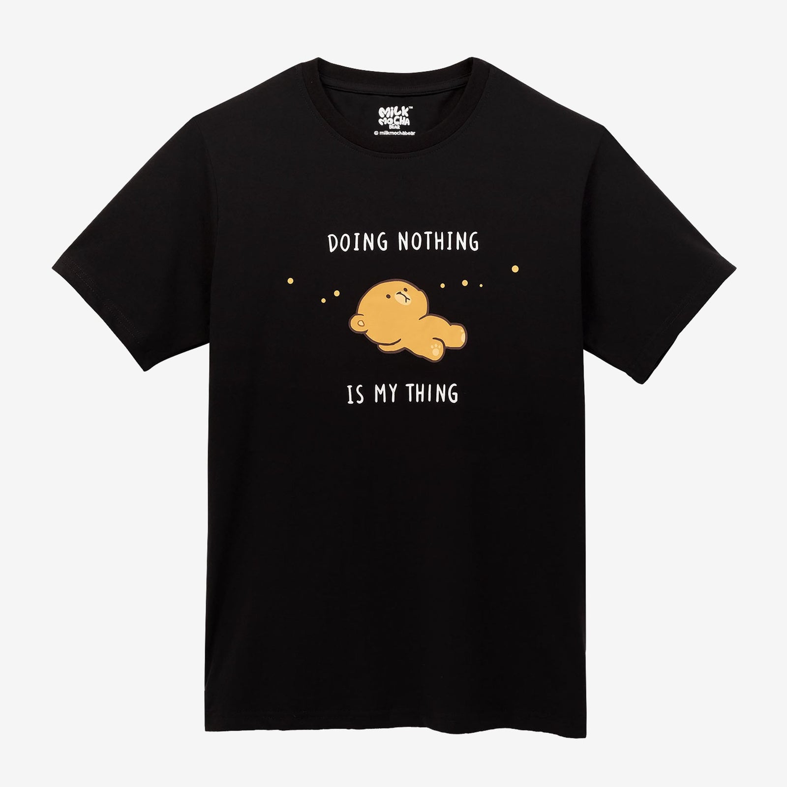 Milk Mocha Bear: Doing Nothing T-Shirt T-Shirts Milk Mocha Bear Black XS