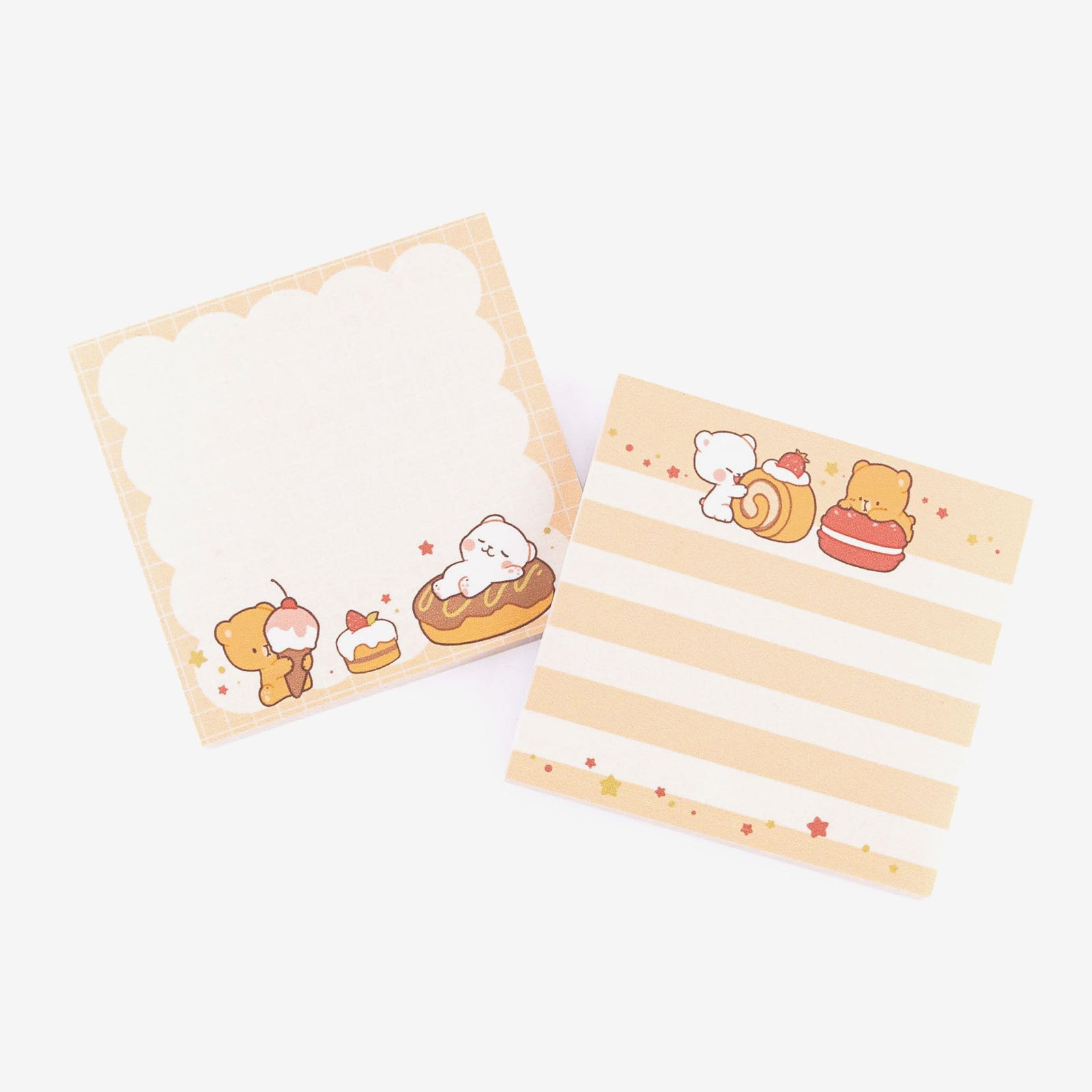 Milk Mocha Bear: Fluffy Delights Sticky Notes (2-Pack) Notebooks & Notepads Milk Mocha Bear