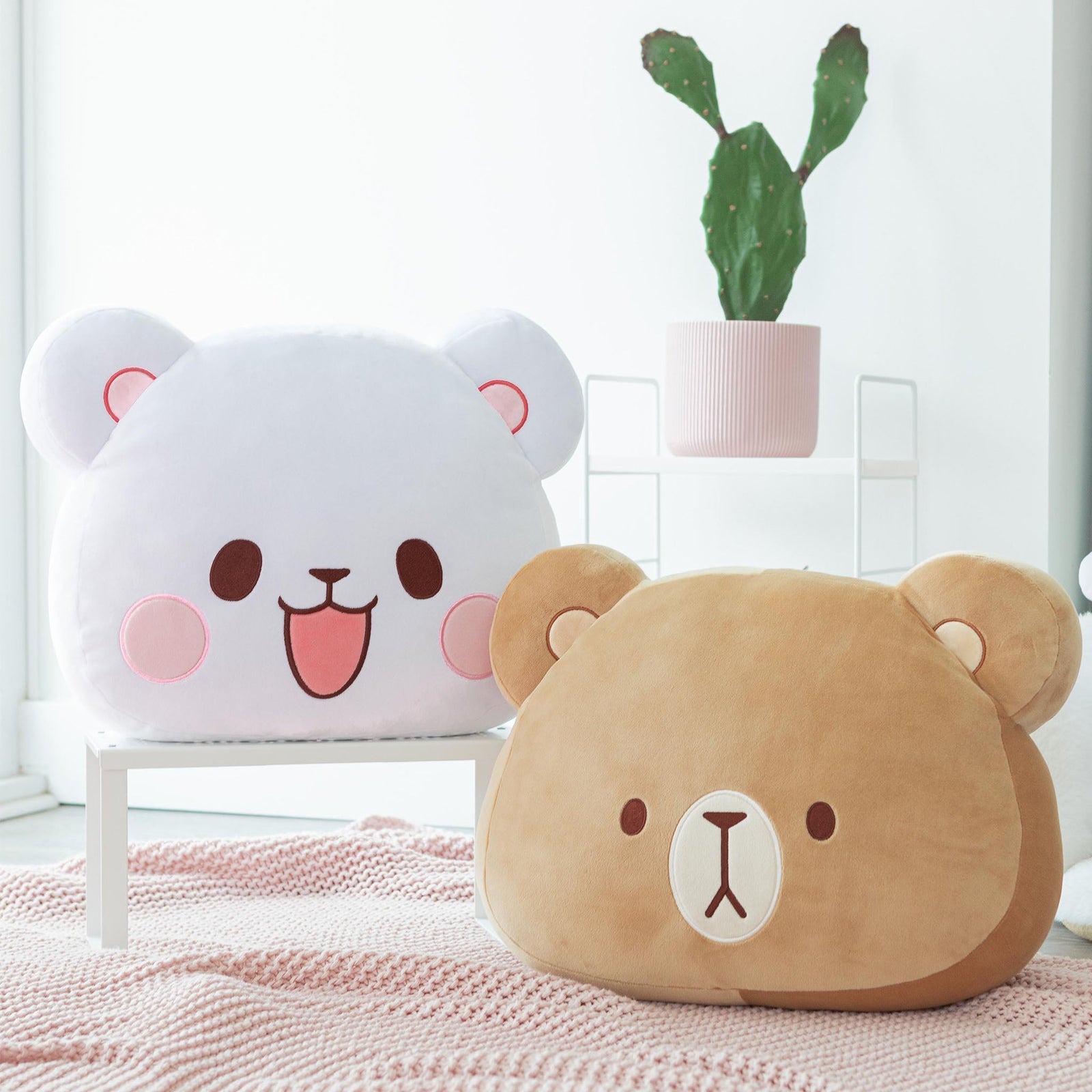 Milk Mocha Bear: Mocha Head Cushion Home Decor Milk Mocha Bear