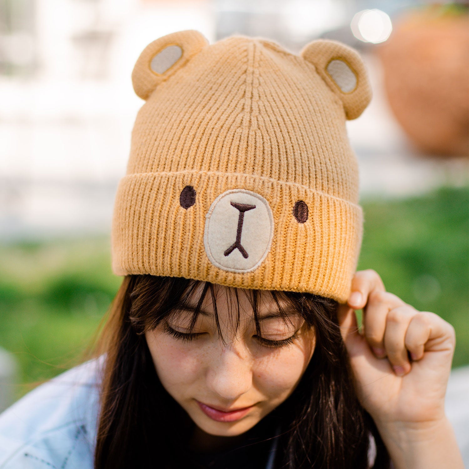 Milk Mocha Bear: Mocha Face Beanie Hats Milk Mocha Bear