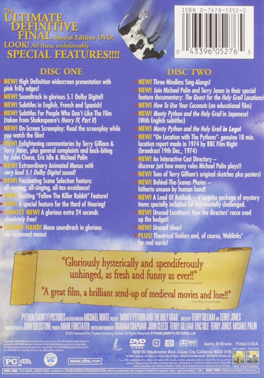 Monty Python and the Holy Grail - Special Edition [DVD] DVDs & Blu-Rays Sony Pictures   