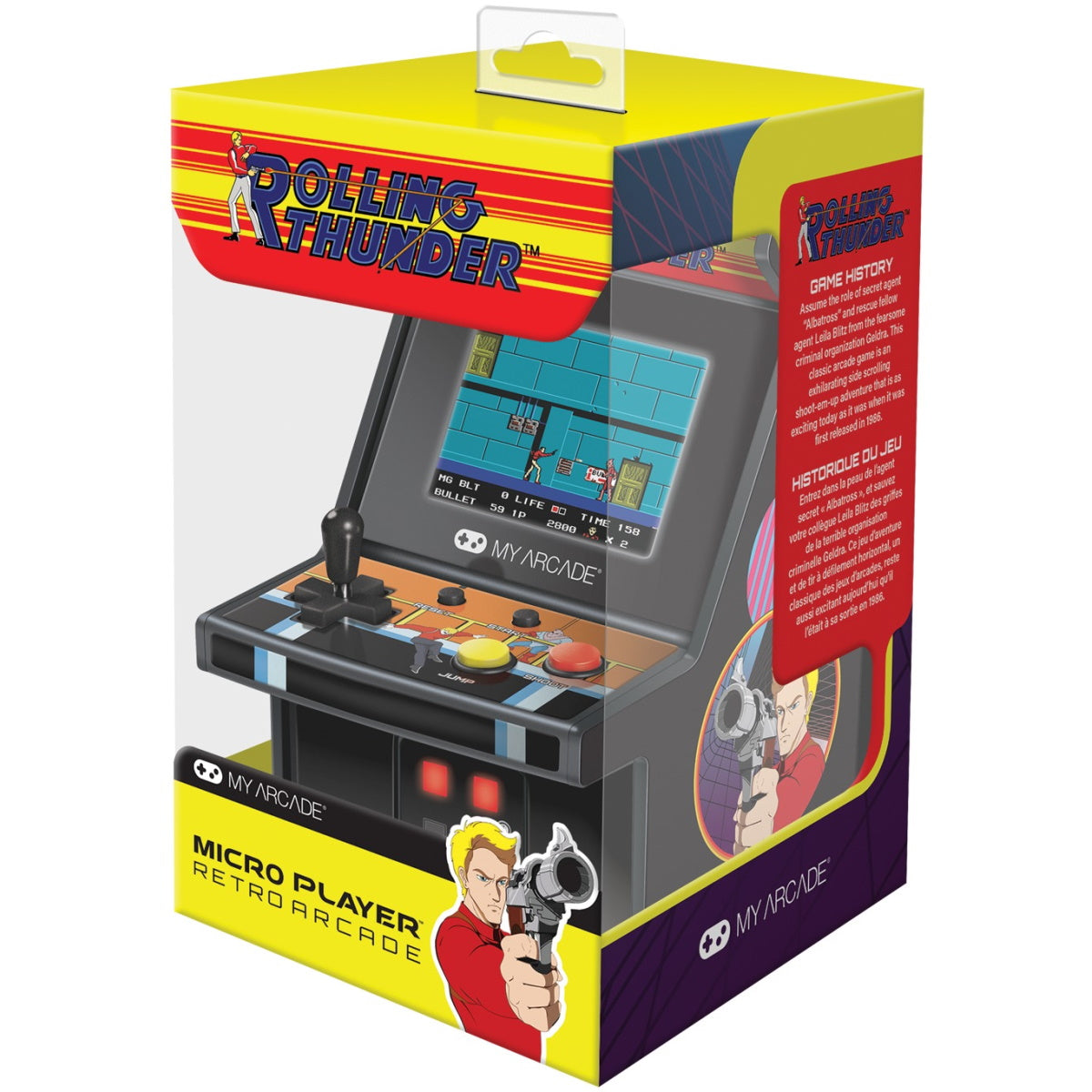 My Arcade Rolling Thunder Micro Player - 6.75 Inch Mini Retro Arcade Machine Cabinet [Retro System] Retro Systems My Arcade   