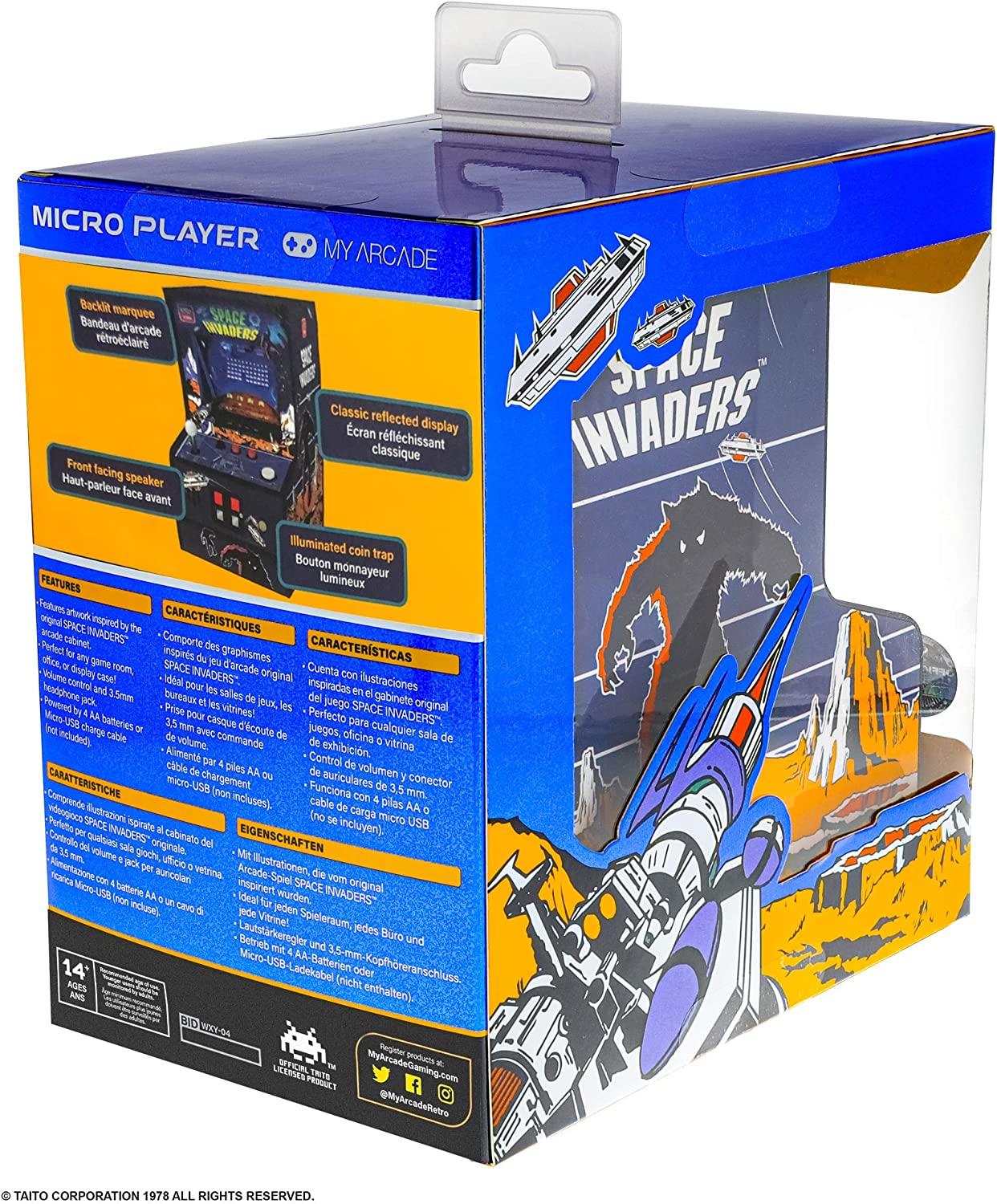 My Arcade Space Invaders Micro Player - Mini Retro Arcade Machine Cabinet [Retro System] Retro Systems My Arcade   