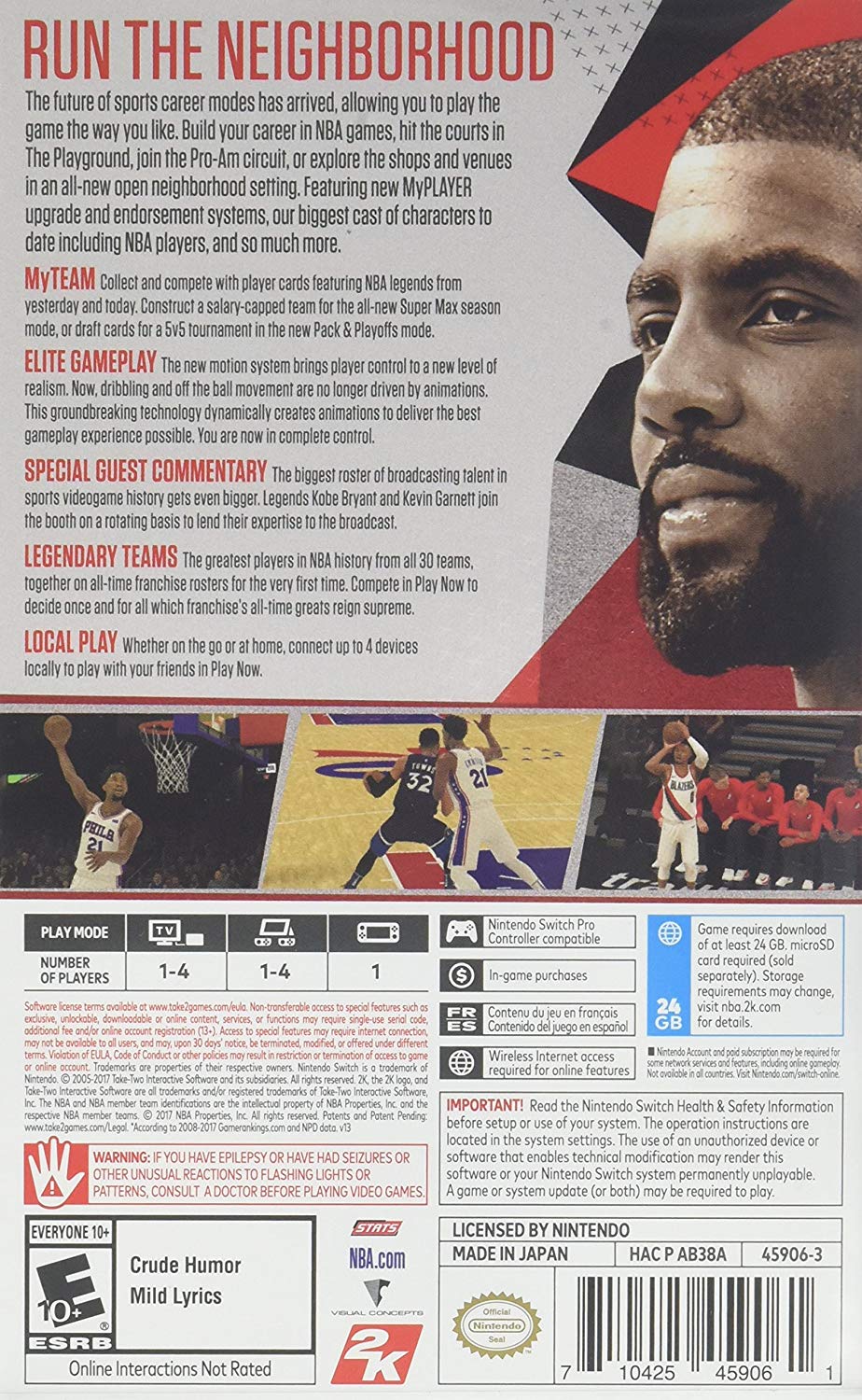 NBA 2K18 [Nintendo Switch] Nintendo Switch Video Game 2K Games   