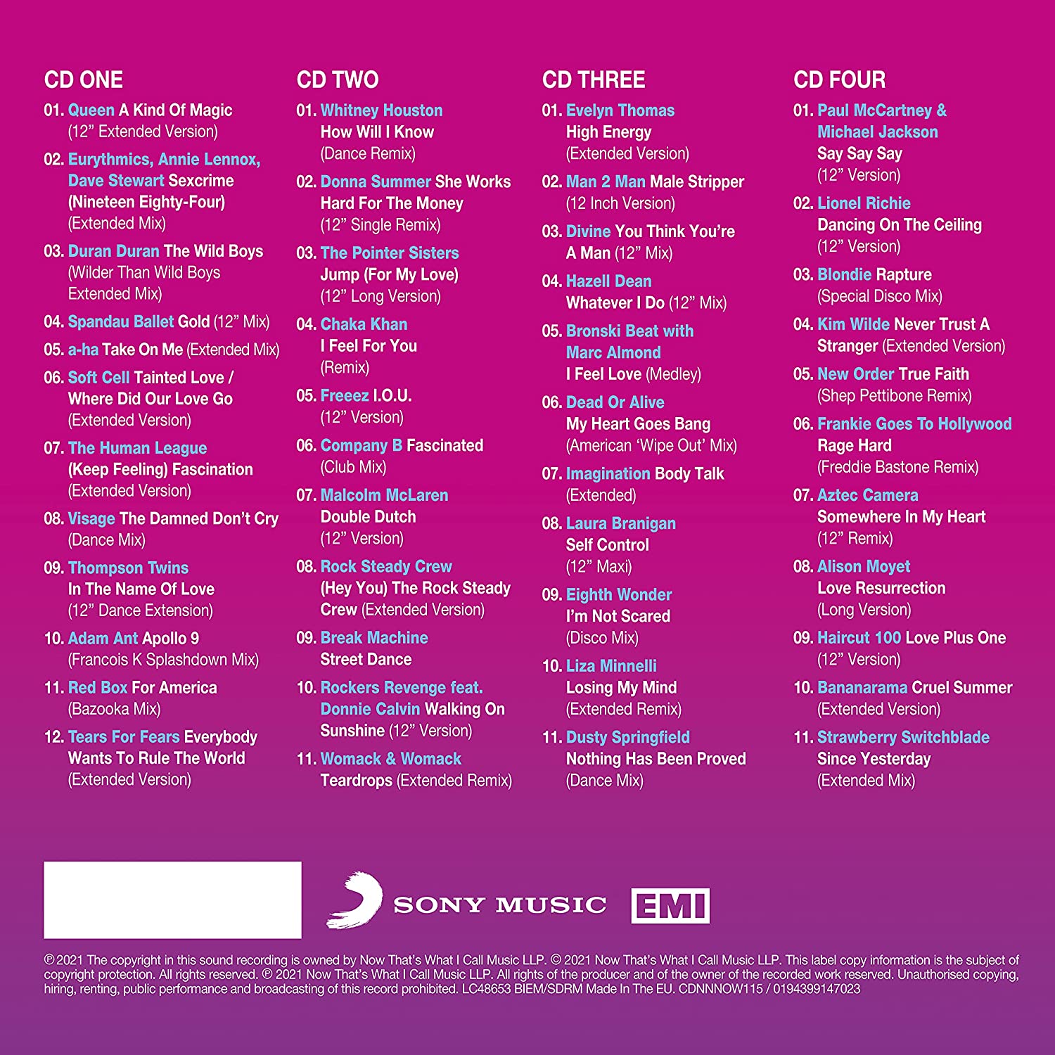 Now That's What I Call 12" 80s: Extended [Audio CD] Audio CD/Vinyl Sony Music   