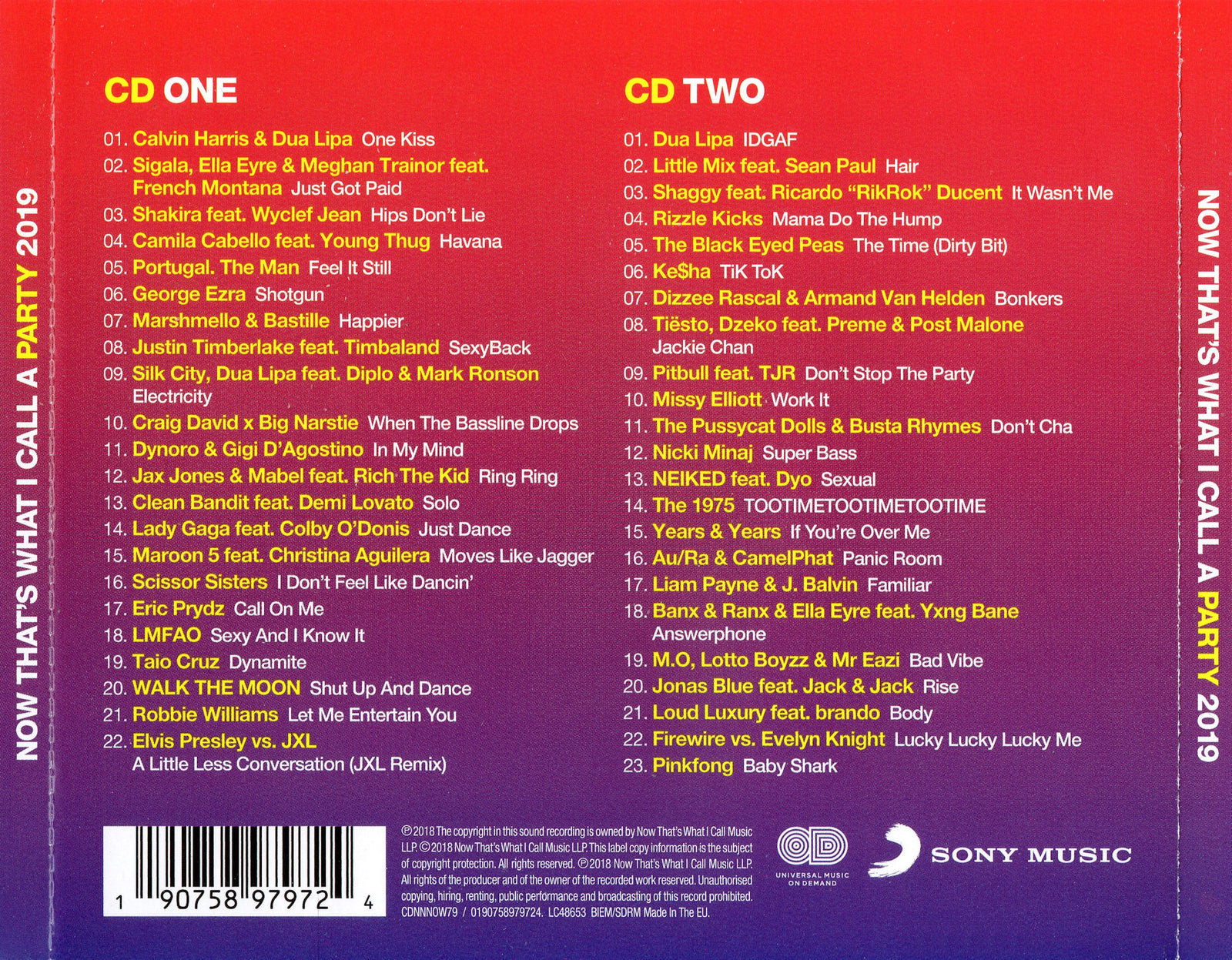 Now That's What I Call A Party 2019 [Audio CD] Audio CD/Vinyl Sony Music   