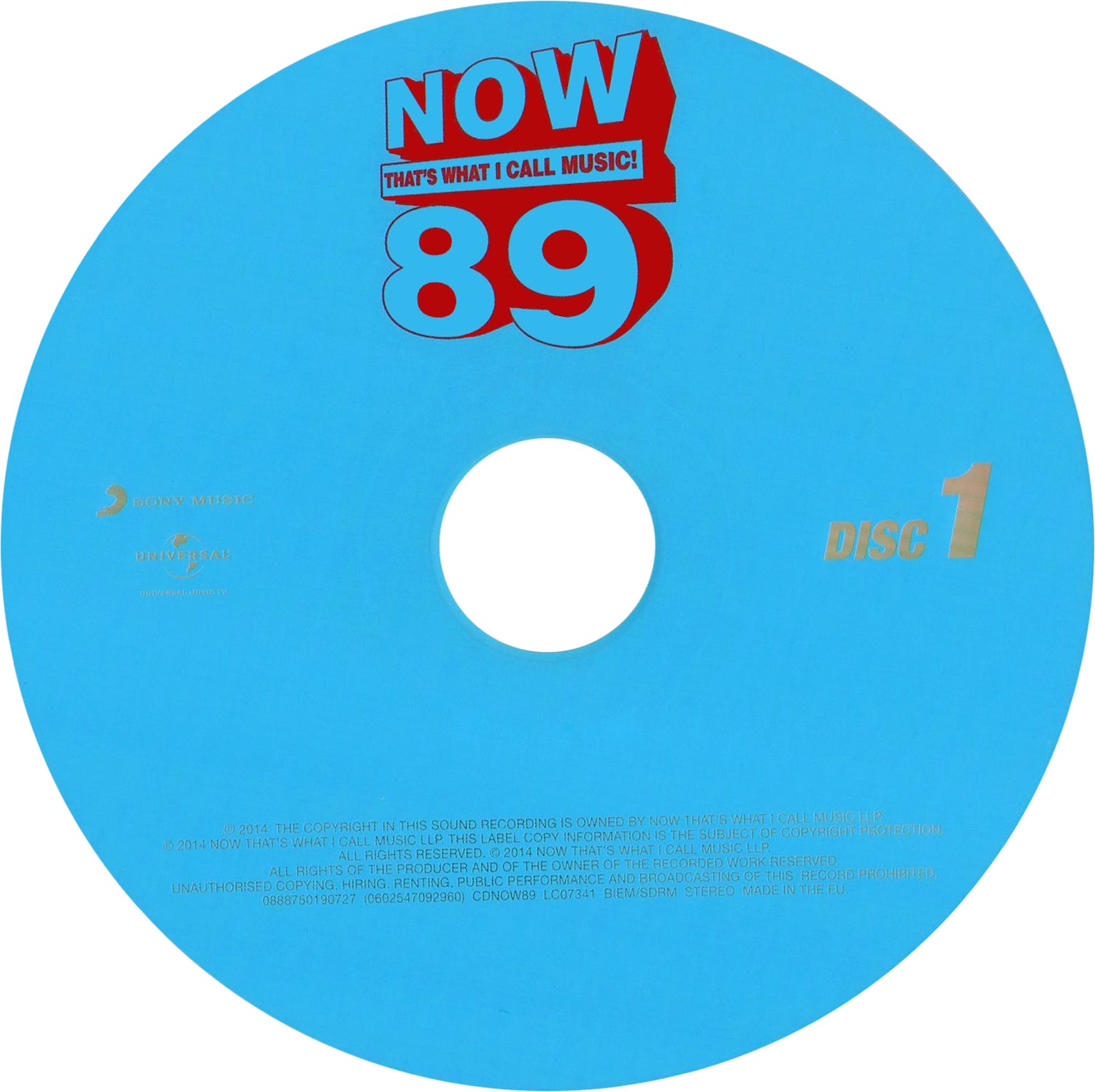 Now That’s What I Call Music 89 [Audio CD] Audio CD/Vinyl Sony Music   