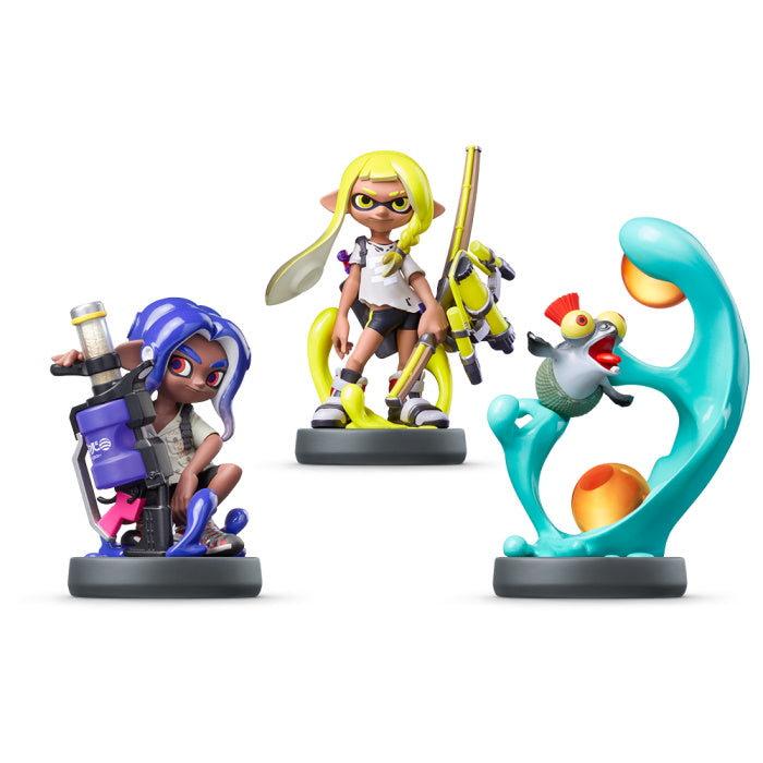 Octoling & Inkling & Smallfry Nintendo Amiibo Triple 3-Pack - Splatoon 3 Series Nintendo Accessories Nintendo