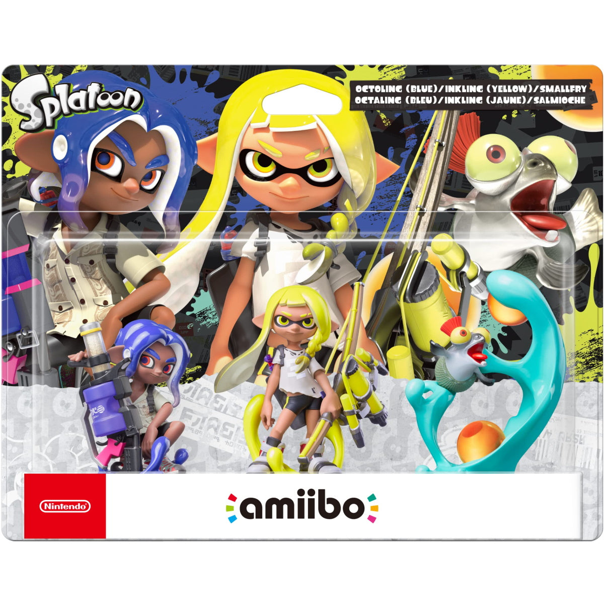 Octoling & Inkling & Smallfry Nintendo Amiibo Triple 3-Pack - Splatoon 3 Series Nintendo Accessories Nintendo