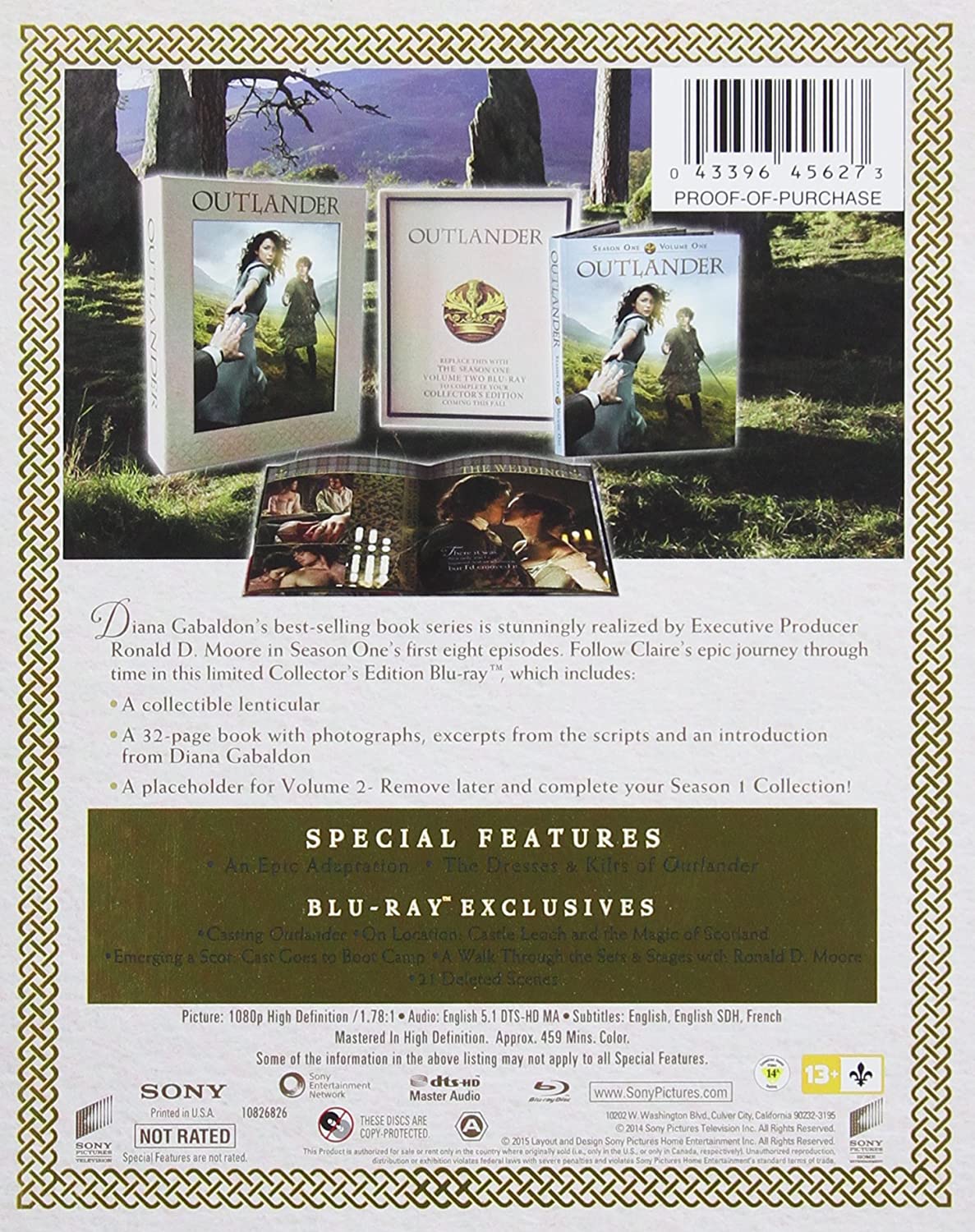Outlander: Season One - Volume One - Collector's Edition [Blu-Ray + Digital Box Set] DVDs & Blu-Rays Sony Pictures   