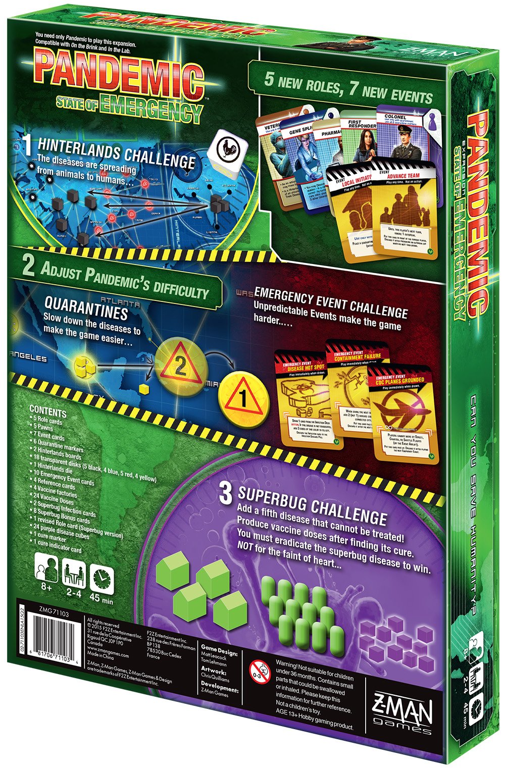 Pandemic: State of Emergency Expansion [Board Game, 2-4 Players] Board Game Z-Man Games   