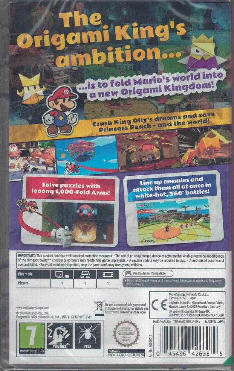 Paper Mario: The Origami King [Nintendo Switch] Nintendo Switch Video Game Nintendo   