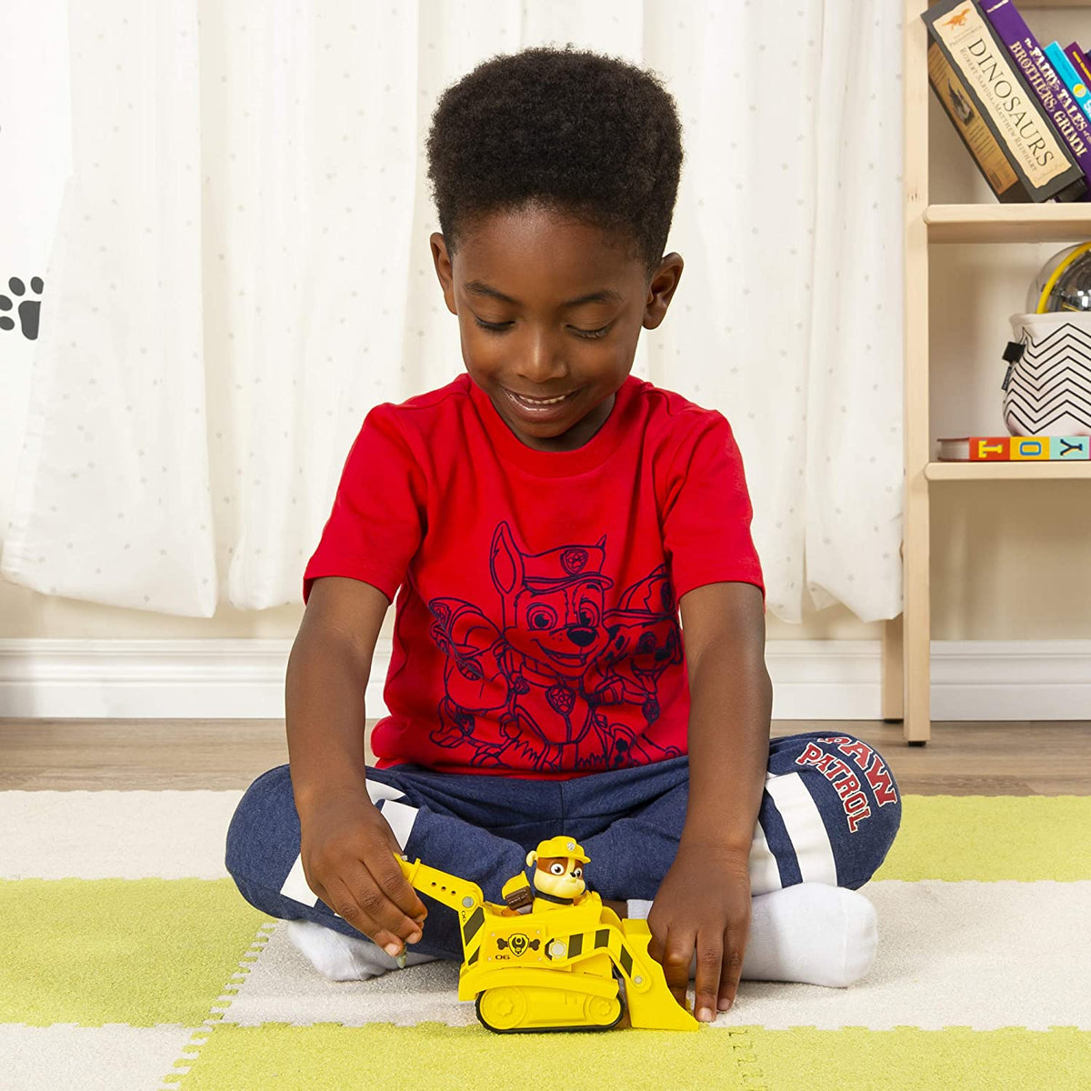 PAW Patrol Rubble’s Bulldozer Vehicle with Collectible Figure Toys & Games Spin Master