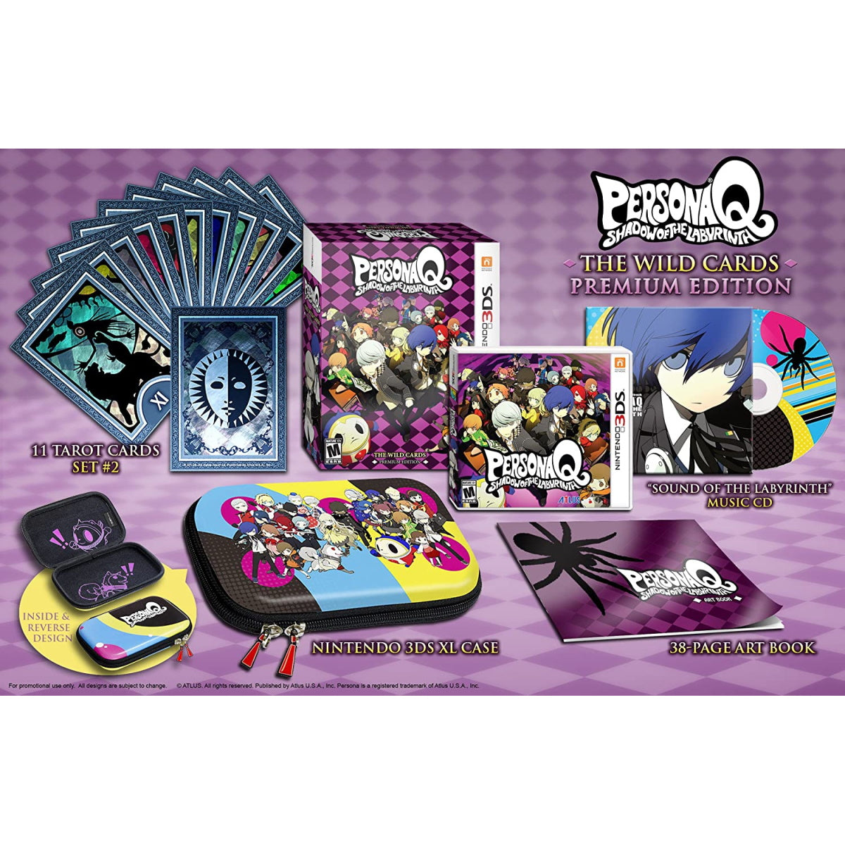 Persona Q: Shadow of the Labyrinth - The Wild Cards Premium Edition [Nintendo 3DS] Nintendo 3DS Video Game Atlus   