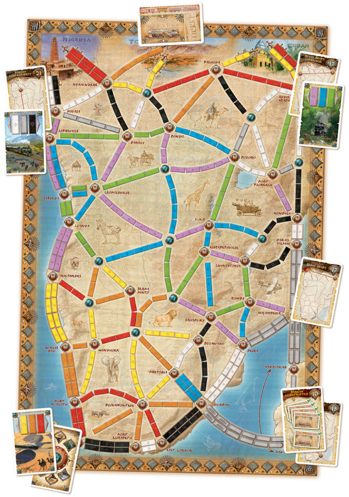 Ticket to Ride Map Collection: Volume 3 – The Heart of Africa Expansion [Board Game, 2-5 Players] Board Game Days of Wonder   
