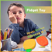 Pineapple Push Pop Bubble Fidget Toy [Sensory Kids Adults Anxiety Stress Relief] Toys & Games Everest   