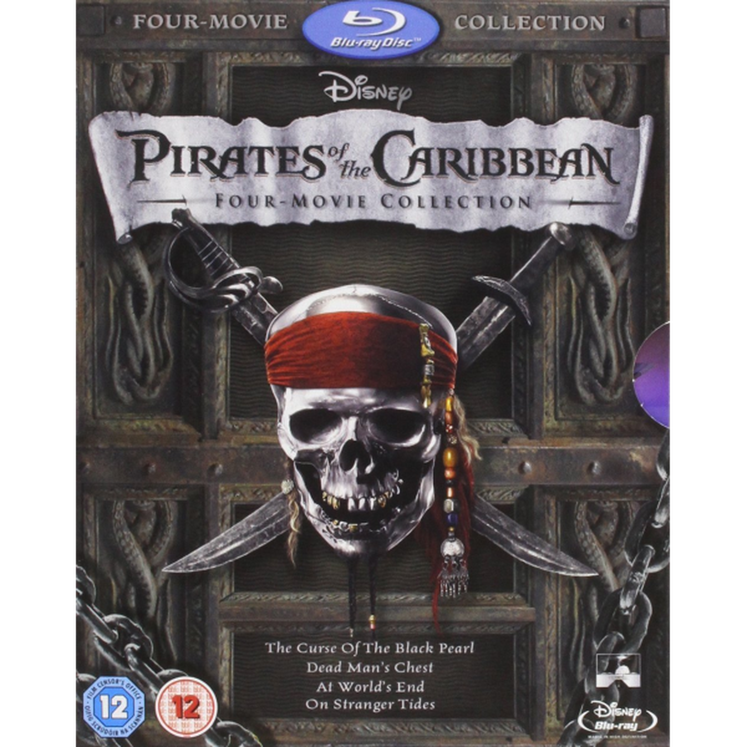 Pirates of the Caribbean: Four-Movie Collection [Blu-Ray Box Set] DVDs & Blu-Rays Disney   