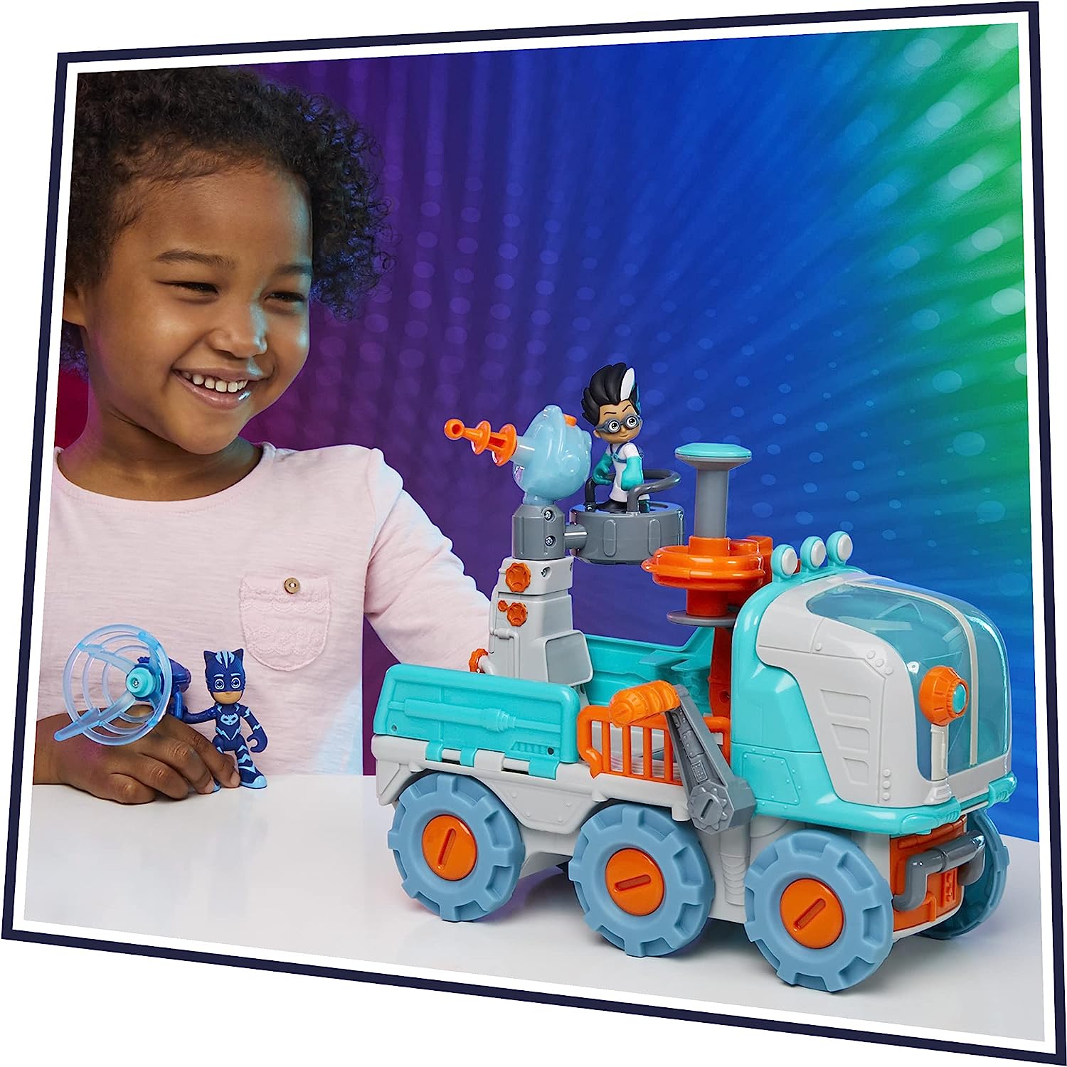 PJ Masks Romeo Bot Builder Preschool Toy, 2-in-1 Romeo Vehicle and Robot Factory Playset Toys & Games Hasbro