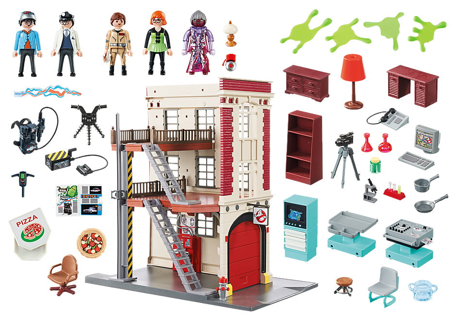 Playmobil Ghostbusters Firehouse - 228 Piece Playset [Playmobil #9219] Toys & Games Playmobil