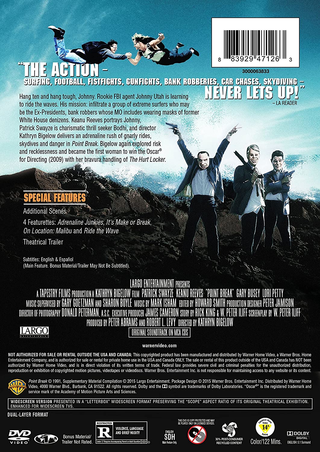 Point Break (1991) [DVD] DVDs & Blu-Rays Warner Bros.   