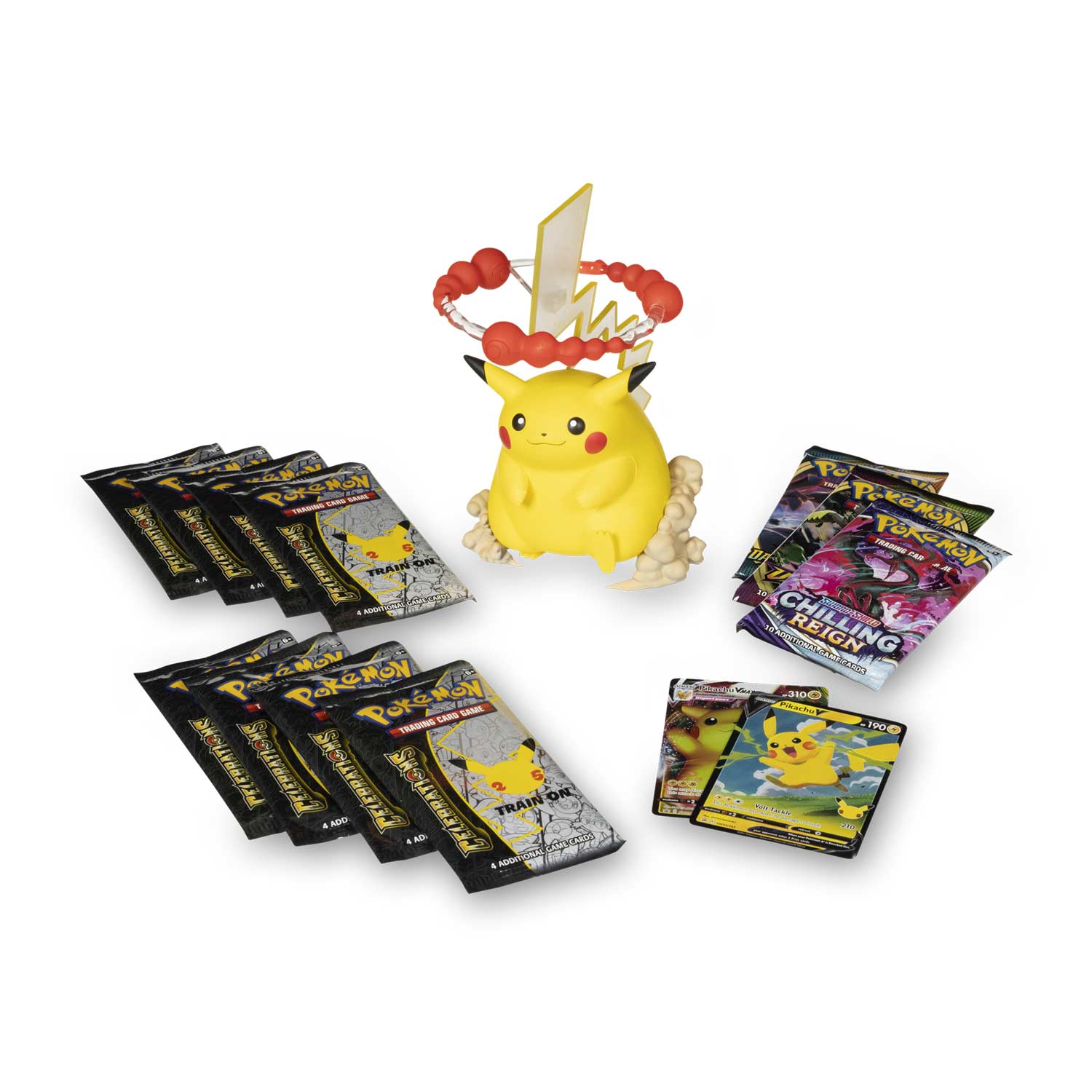 Pokemon TCG: Celebrations Premium Figure Collection - Pikachu VMAX Card Game Pokemon   