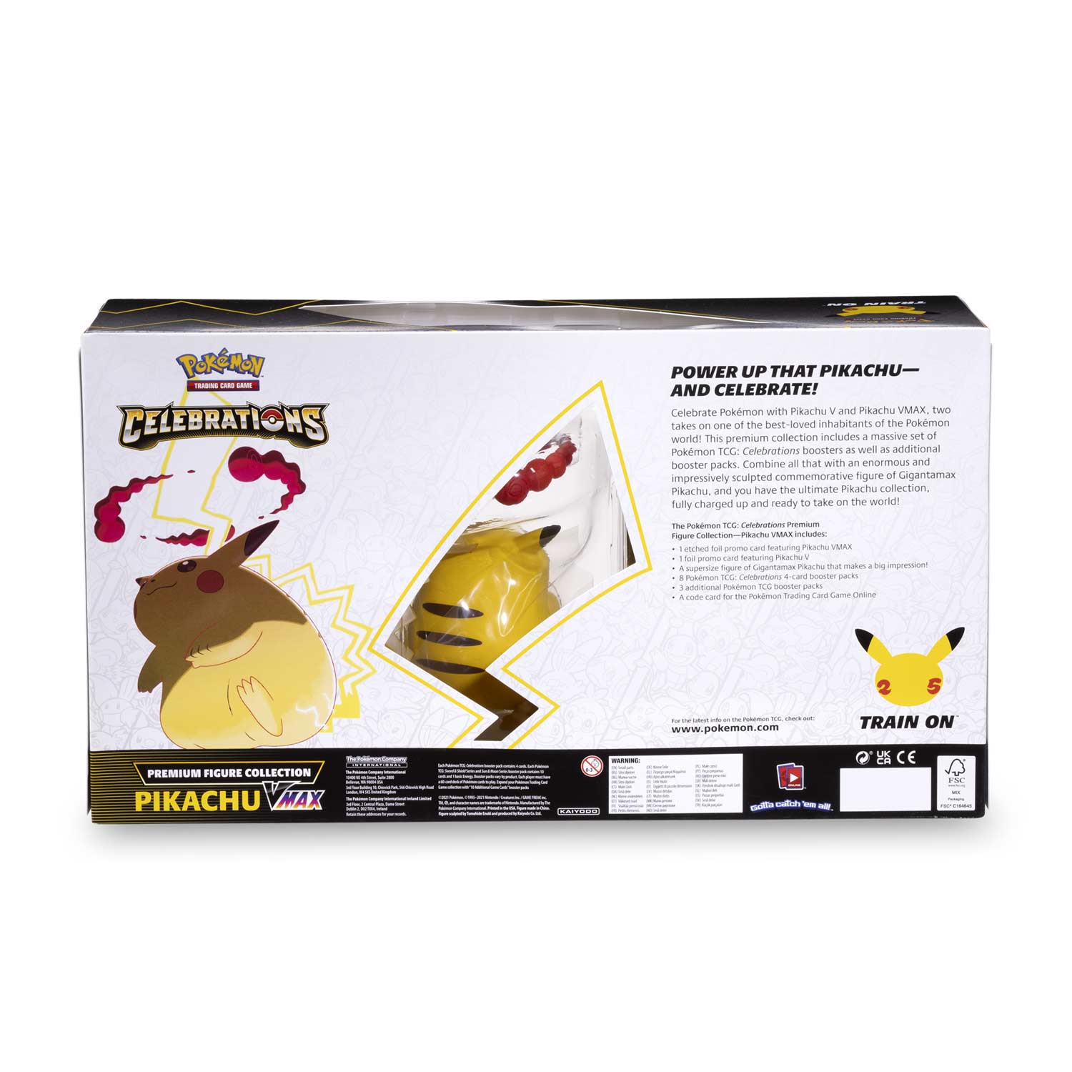 Pokemon TCG: Celebrations Premium Figure Collection - Pikachu VMAX Card Game Pokemon   