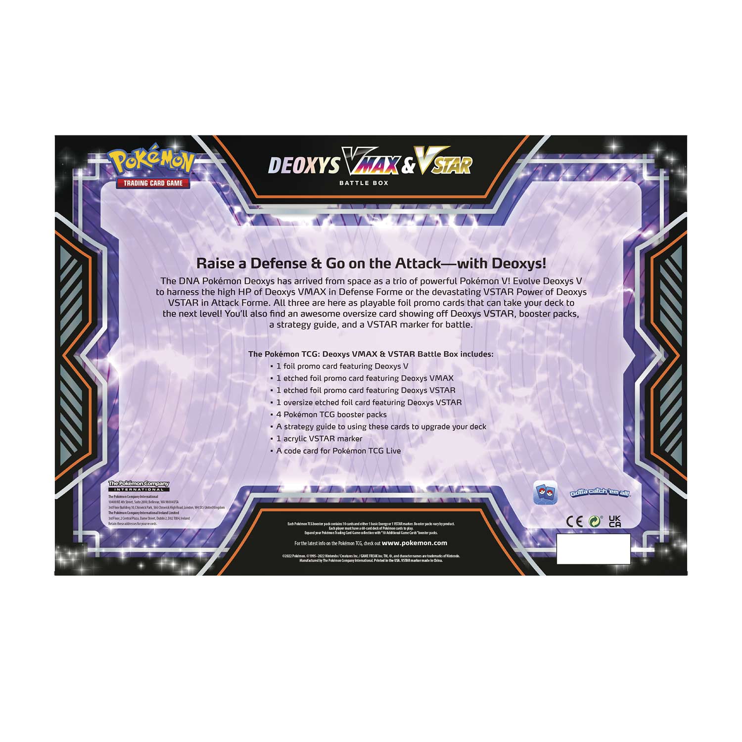 Pokemon TCG: Deoxys VMAX & VSTAR Battle Box Card Game Pokemon   