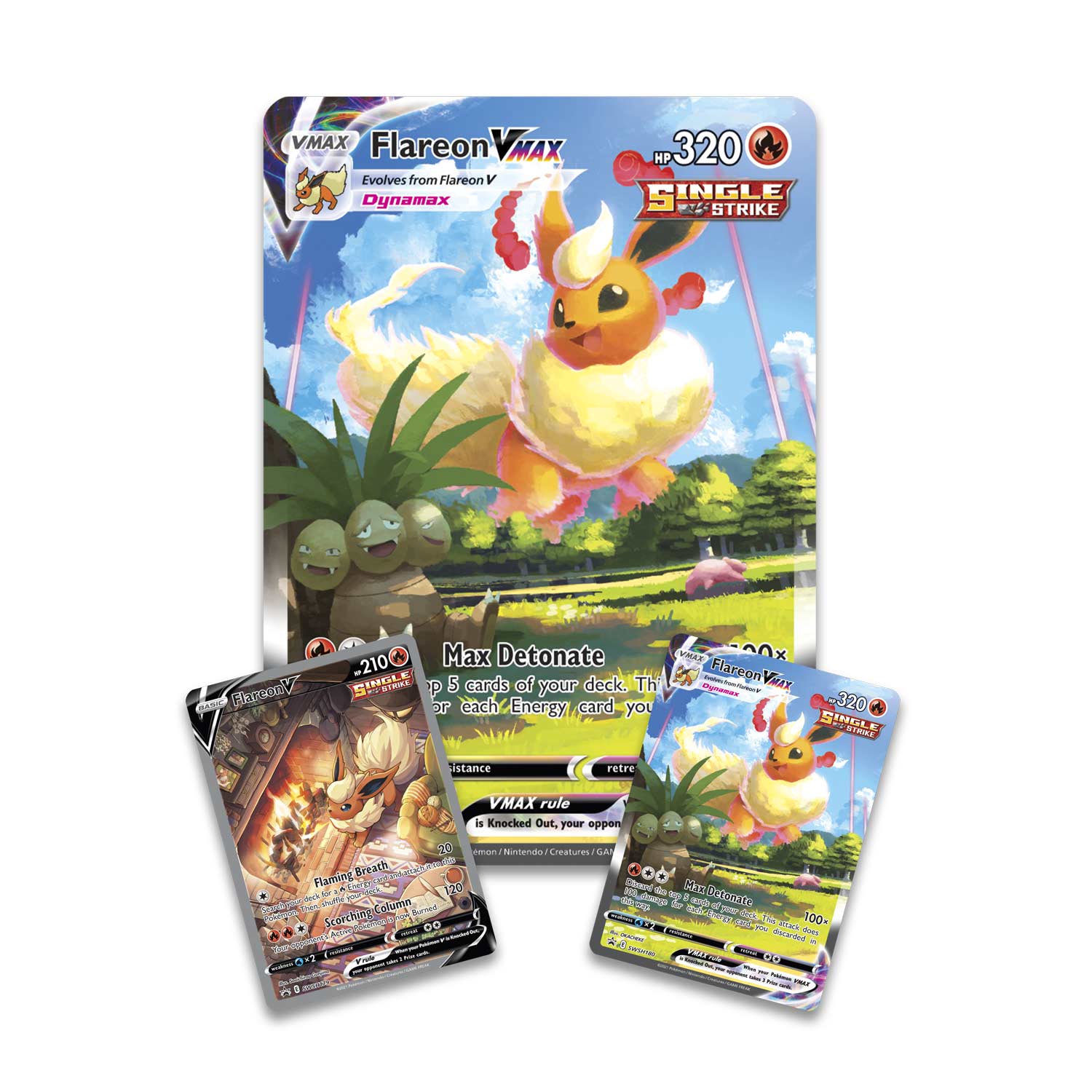 Pokemon TCG: Eevee Evolutions Flareon VMAX Premium Collection Card Game Pokemon   