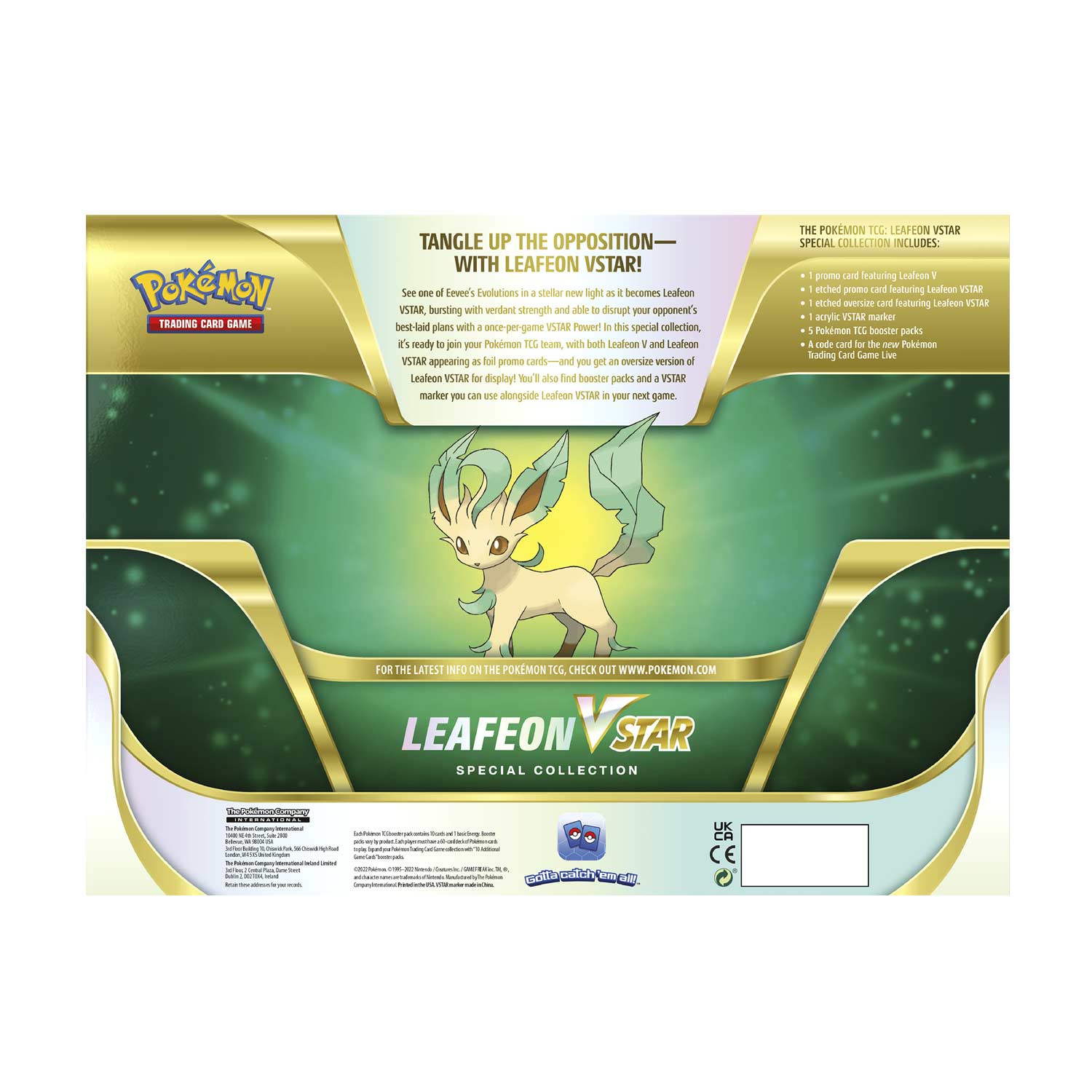 Pokemon TCG: Leafeon VSTAR Special Collection Card Game Pokemon   