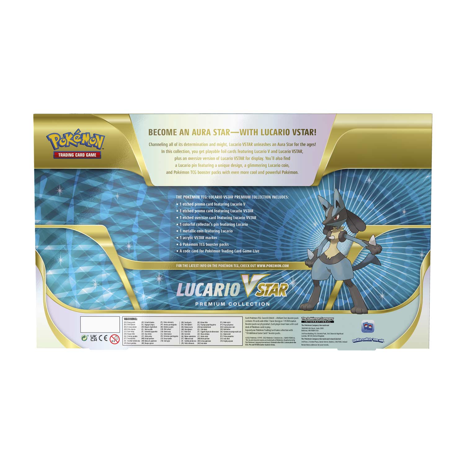 Pokemon TCG: Lucario VSTAR Premium Collection Card Game Pokemon