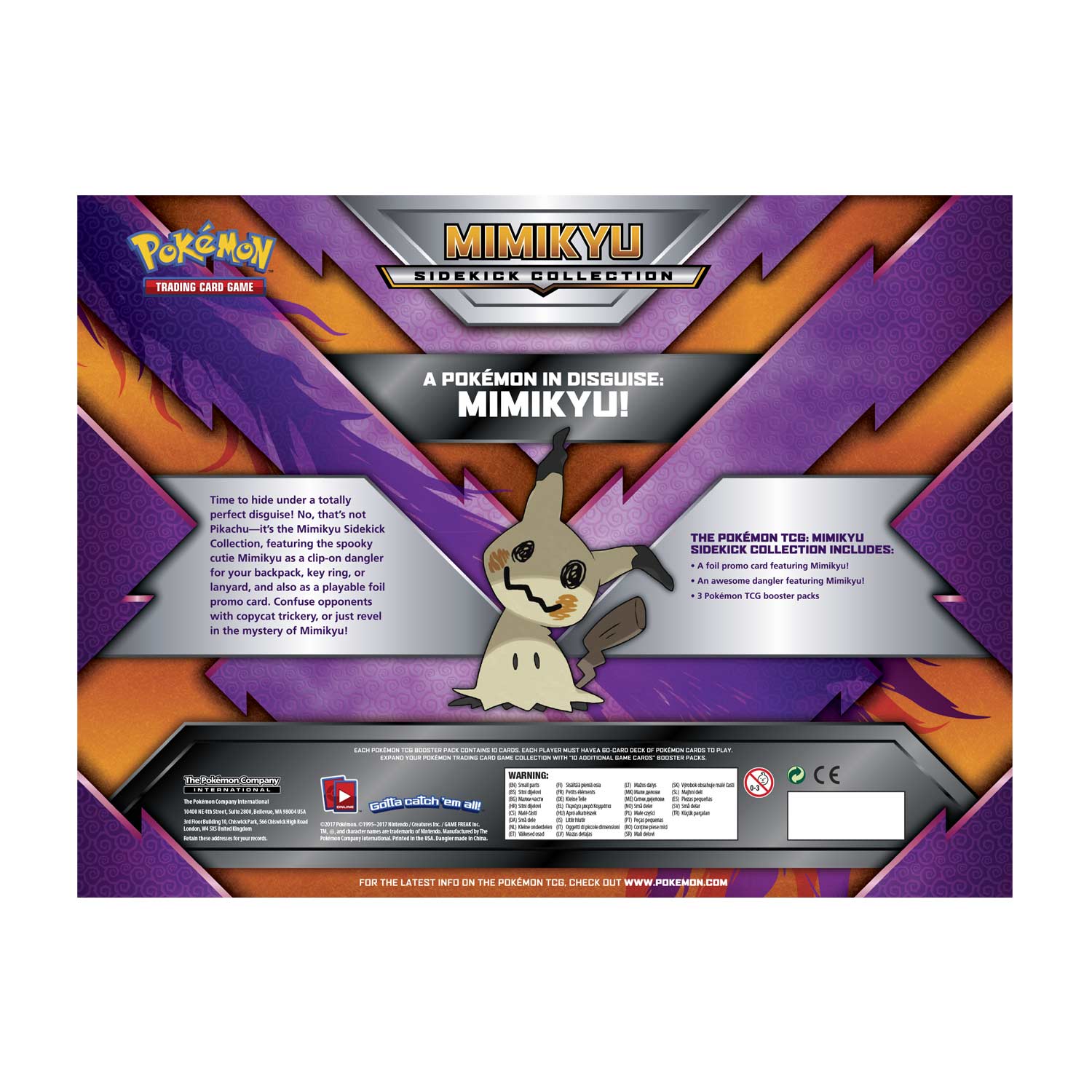 Pokemon TCG: Mimikyu Sidekick Collection Card Game Pokemon   
