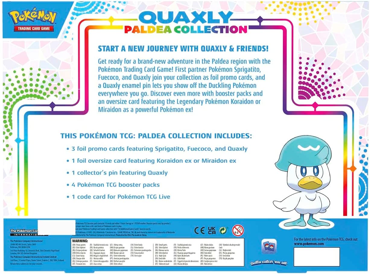 Pokemon TCG: Paldea Pin Collection - Quaxly Card Game Pokemon
