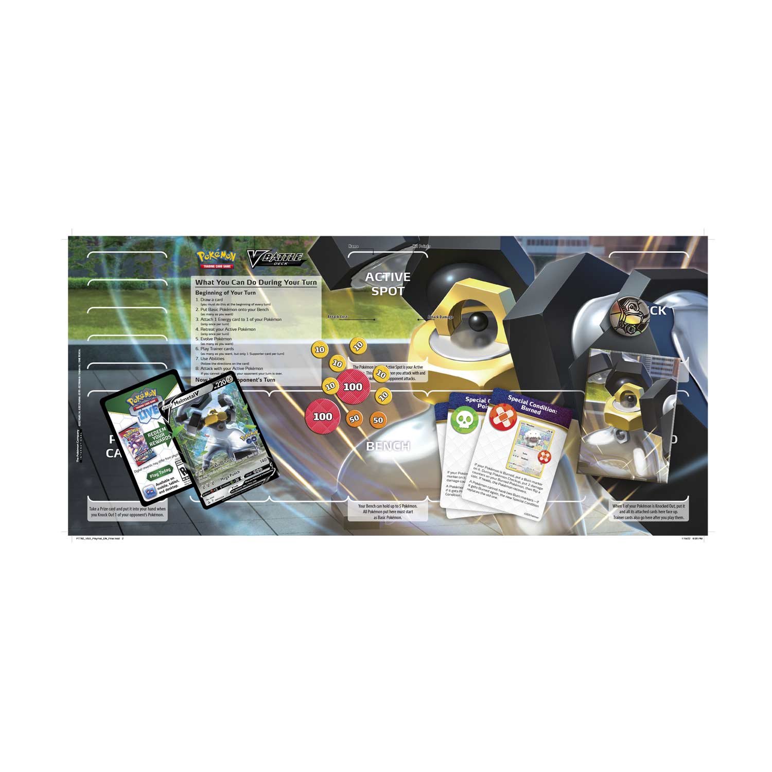 Pokemon TCG: Pokemon GO Melmetal V Battle Deck Card Game Pokemon   