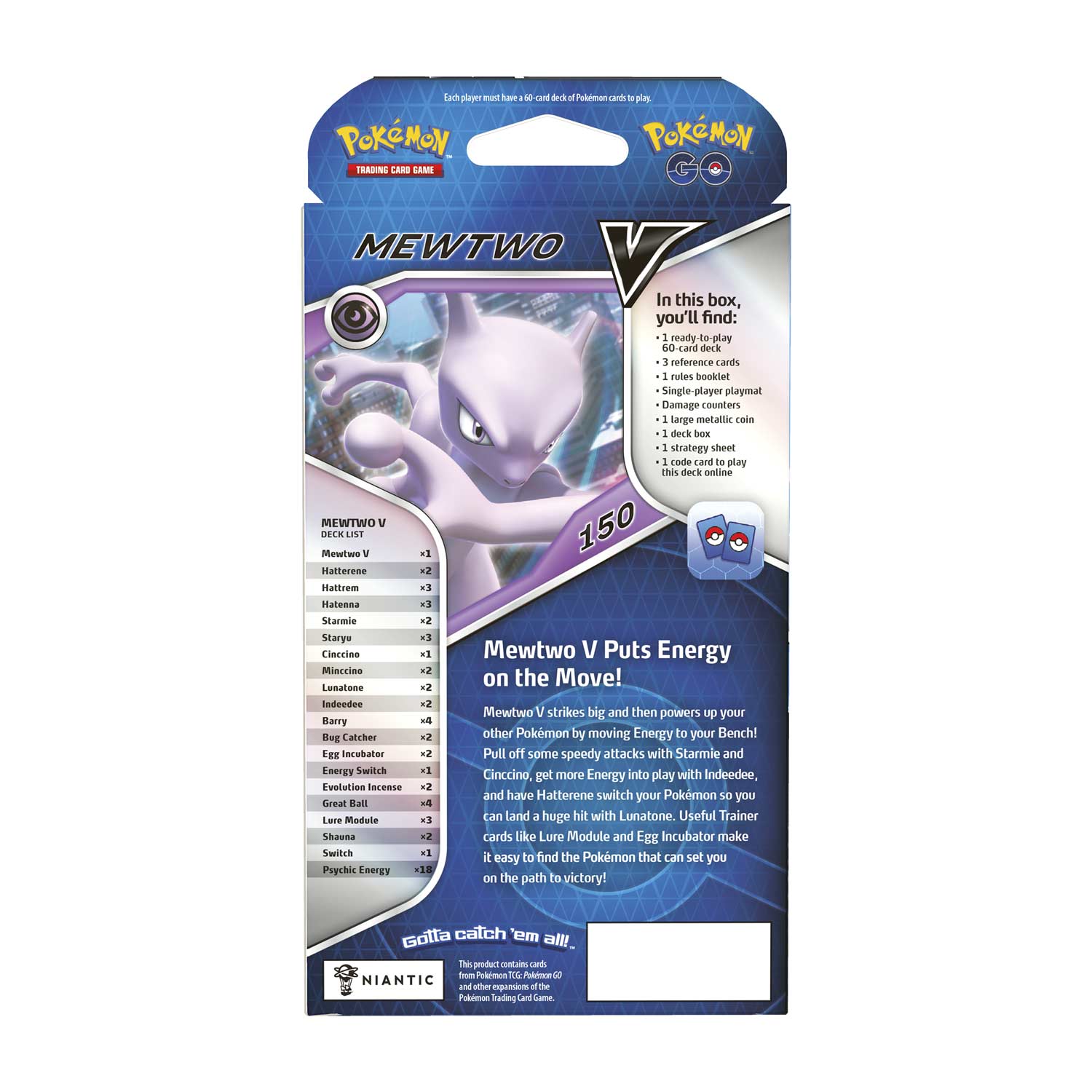 Pokemon TCG: Pokemon GO Mewtwo V Battle Deck Card Game Pokemon   