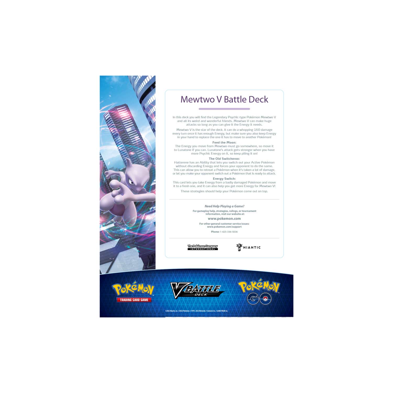 Pokemon TCG: Pokemon GO Mewtwo V Battle Deck Card Game Pokemon   