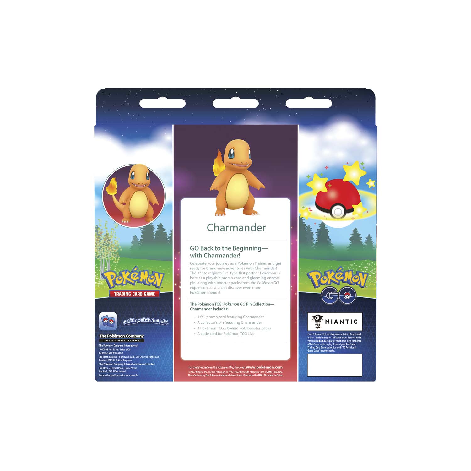 Pokemon TCG: Pokemon GO Pin Collection - Charmander Card Game Pokemon   